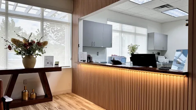 Front desk and check-in area at SV Medical Clinic