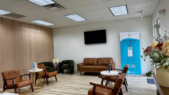 Waiting room at SV Medical Clinic in Apex, NC